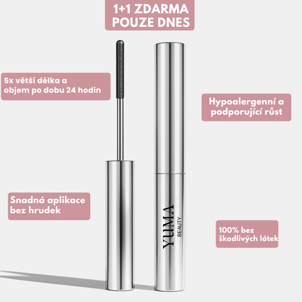 YumaBeauty| Přírodní prodlužující a vyživující řasenka